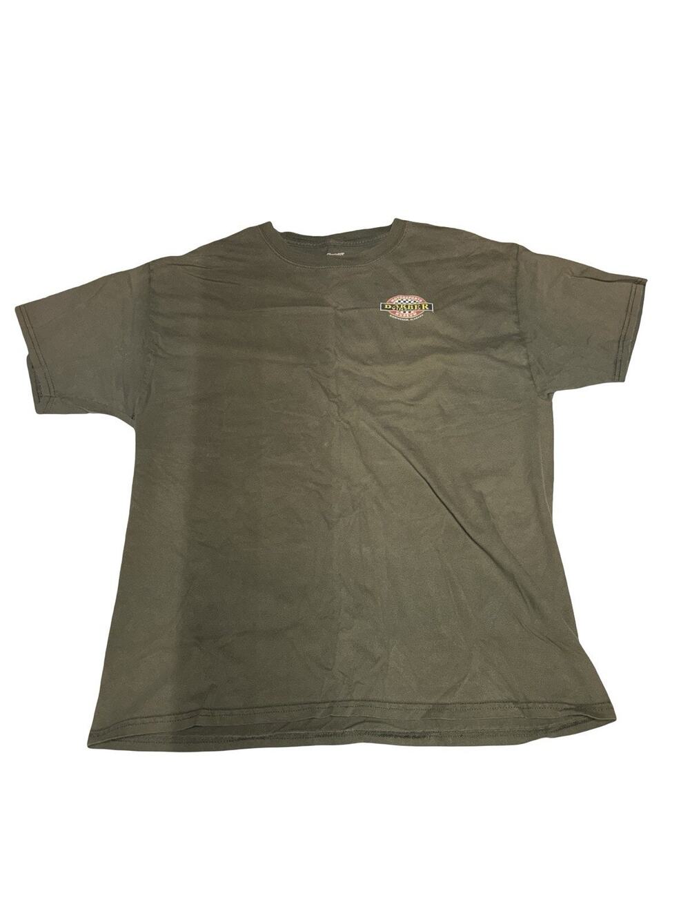 Barber Vintage Motorsports Museum T Shirt Hanes Beefy Olive Green Adult Large